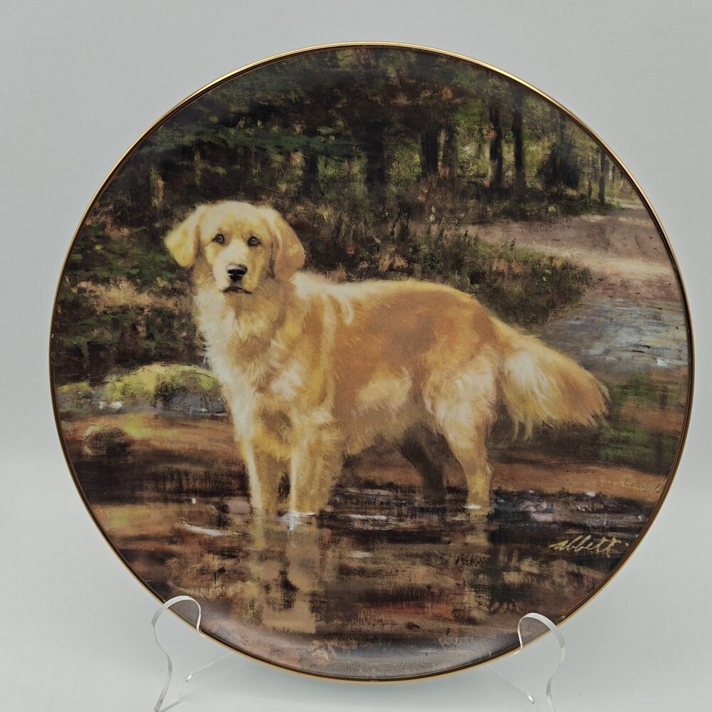 ​Wild Wings "Missy - Golden Retriever" Collector Plate Robert K Abbett #870 1997